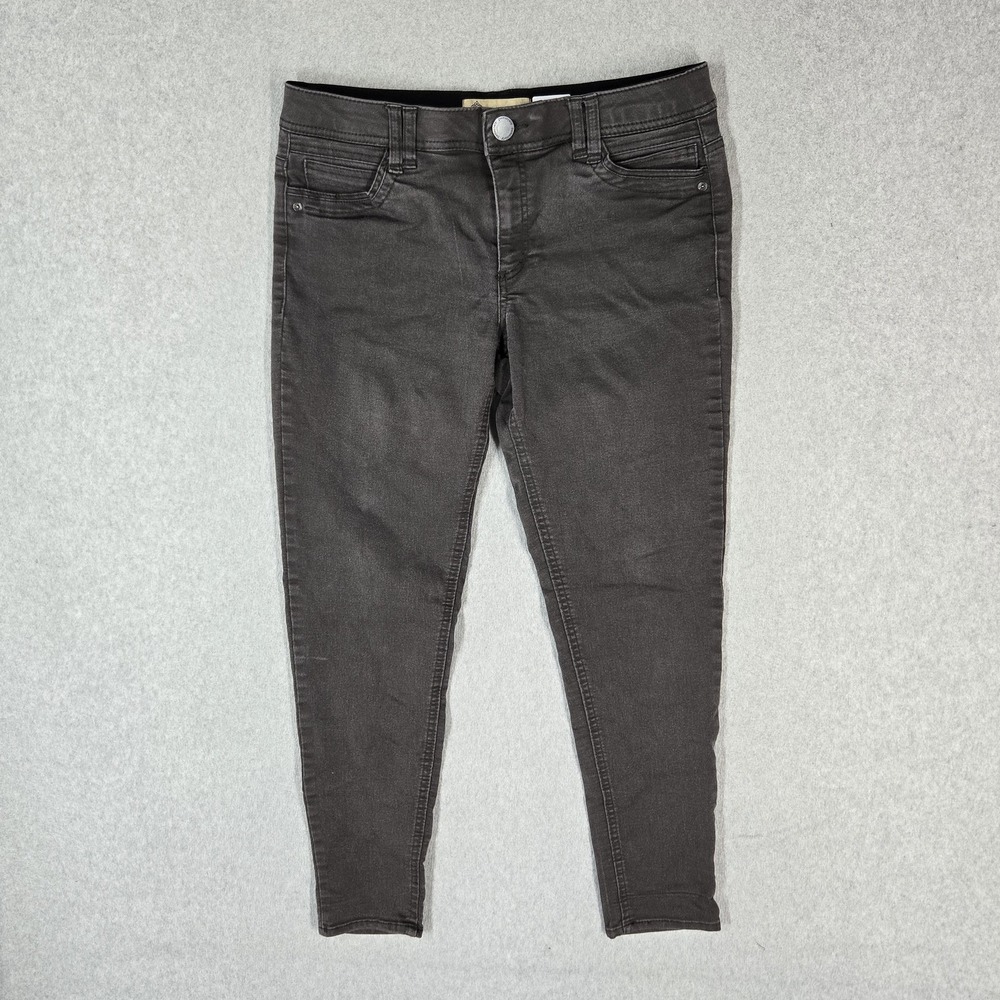Democracy Women Jeans 10 Gray Denim Pants Skinny Slim 26" Inseam Stretch